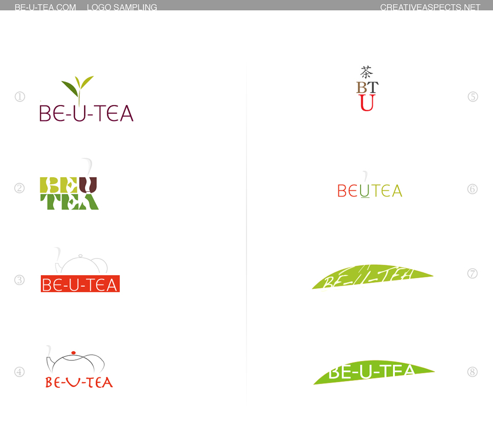 be-u-tea.com Logo Sampling logos for beUtea.com